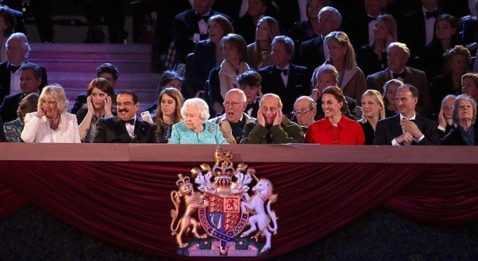 Британская королева отметила девяностолетний юбилей в компании Кейт Миддлтон и принца Уильяма
