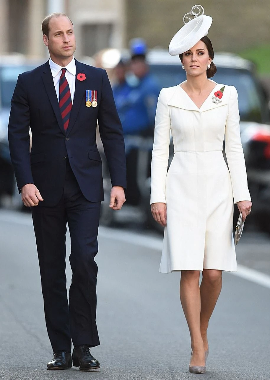 Принц Уильям и Кейт Миддлтон посетили церемонию, посвящённую битве при Пашендейле 