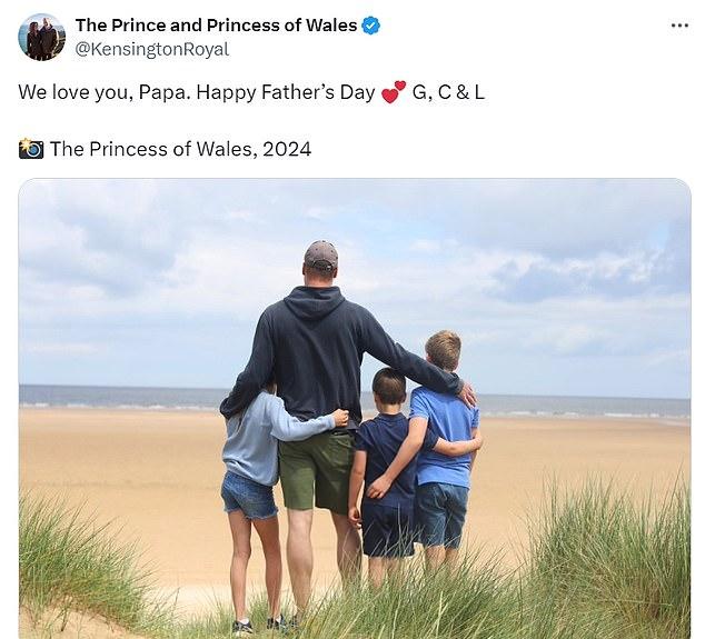 Кейт Миддлтон поздравила принца Уильяма с Днём отца новым фото с детьми