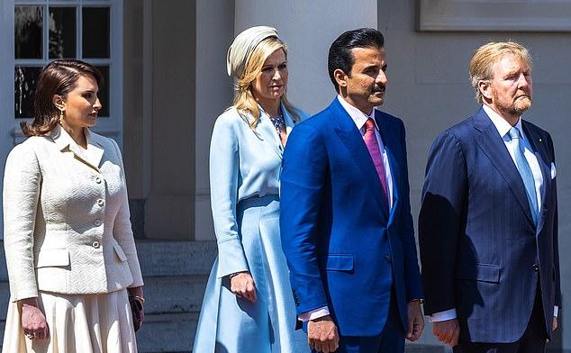 Эмир Катара шейх Тамим бин Хамад Аль Тани и его супруга шейха Джавахир бинт Хамад Аль Тани были приняты королём Виллем-Александром и королевой Максимой во дворце Нордейнде