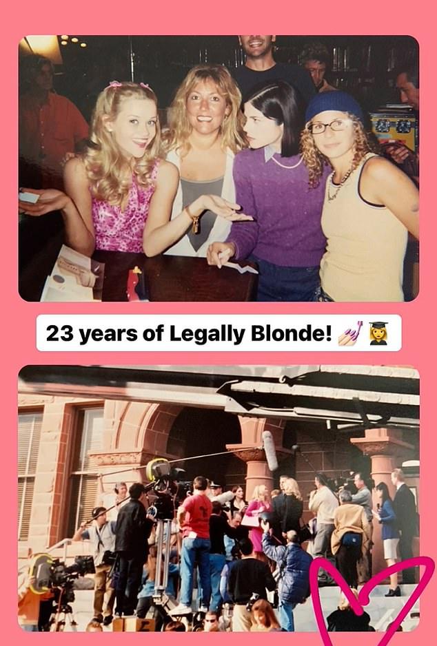 Риз Уизерспун празднует 23-летие фильма «Блондинка в законе»