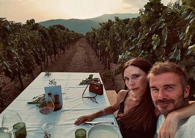 Виктория и Дэвид Бекхэм насладились романтическим ужином на винограднике во Франции