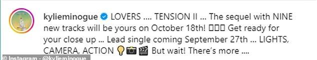 Поклонники 56-летней Кайли Миноуг были в восторге в четверг, когда певица анонсировала свой 17-й студийный альбом Tension II, продолжение Tension 2023 года, собрав 20 000 лайков всего за один час.