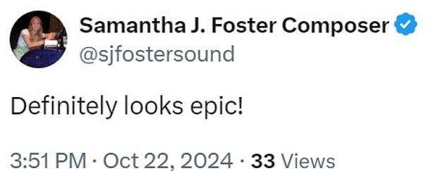 @sjfostersound сказал: «Определенно выглядит эпично!» @ColinEdsman добавил: «Что ж, это довольно круто, надеюсь, и фильм будет хорошим»